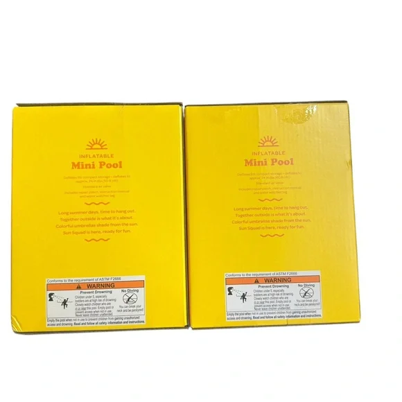 NWT Inflatable Ring Set of Two Sun Squad Outdoor Pools - Picture 3 of 3